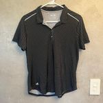 Adidas  Golf Black Microdot Technical Polo Shirt Women's L Dot Tennis Top Photo 2