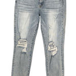 Bayeas Jeans Skinny Distressed Ripped Light Wash Blue Denim Stretch Women’s 30 Photo 0