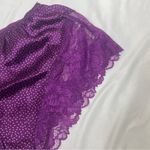 Free People  Pajamas Shorts Dotted Lace Trim Summer Sleep Size S New Purple Photo 2