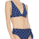 Zimmermann Blue Black Polka Dot Bikini Top NWOT Size 3 (US 8-10) Photo 1