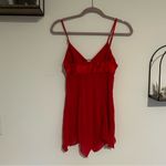 Woman’s Red Chemise Rhinestone Heart Lingerie Nightie Size Small Photo 1