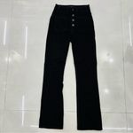 Maje  Flare High Rise Jeans Front Patch Pocket Jeans Black Photo 2