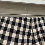 J.Jill  Essential Cotton Stretch Gingham Cropped Pants Petite Size 6 Black White Photo 2