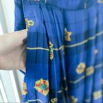 Vintage Pleated Atlantic Star Plaid Luxe Print Midi Skirt size S/M 6/8 small Photo 4