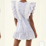 BB Dakota  NWT Ruffled Embroidered Eyelet Blue & White Dress Medium Photo 1