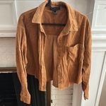 Forever 21 Tan Lightweight Corduroy Shirt Jacket Photo 0