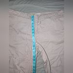 Allen Allen  Cotton Drawstring Capri Women's Large Grey/Tan Khaki Photo 5