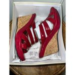 Euro Soft Women's Red Strappy Wedge Sandals Size 10M‎ Casual Summer Photo 5