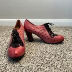 John Fluevog  Look Out Fascination Lace-Up Leather Heel Pink Oxford Coral Witchy Photo 11