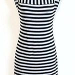 Trina Turk  striped sleeveless mini dress pullover black gray size P/XS s… Photo 0