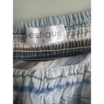 Vestique Striped Cropped Long Sleeve Blue Stripe 100% Cotton Size Small Blouse Photo 2