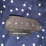 HATCH comfort button up in navy white polka dot contemporary classic maternity Blue Size undefined Photo 3