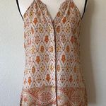 Sanctuary 5/$25 Orange Yellow Paisley Boho Tank Photo 0