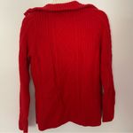 LL Bean Cableknit Cardigan Button Down Sweater Red Size XS Photo 1