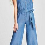 Alison Andrews Sleeveless Denim Jumpsuit Photo 0