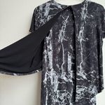 Balenciaga  Black Marble Print Rayon Trompe Loeil Short Sleeve Dress Size 4/36 Photo 5