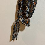 Free People All Dolled Up Mesh Long Sleeve Cropped Floral Top Blouse Green Small Photo 8