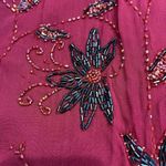 Vintage Dark Red Fully Beaded Short Sleeve Dress Sz M Women’s Gatsby Party Size M Photo 9