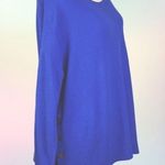 LORD & TAYLOR royal blue crew neck sweater with button detail in size XL. EUC Photo 3