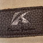 Classic Fashion Outback bag. Tan with pebbled leather handles and trim. Photo 11