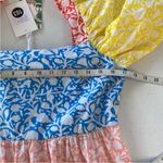 Oliphant NEW Bubble Skirt Puff‎ Sleeve Mini Dress in Canary Multi Women's Size S Yellow Photo 10