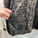 Vintage Logix brown black velour animal snake print full zip collared jacket XL Photo 2