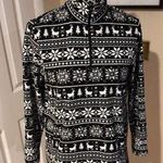 Lands End Womens Fleece Pullover Jacket Purple Fair Isle 1/4 Zip Size S 6 Photo 0