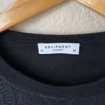 Equipment  black wool and silk lace overlay sweater Photo 3