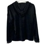 Kobi Halperin Sabrina Knit Hoodie Velvet Ruffle Trim Pullover Black Size XS EUC Photo 9
