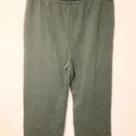 Savage x Fenty Rihanna Size Large Dark Green Pull on Wide Leg Sweatpants NEW Photo 3