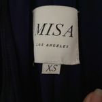 MISA Los Angeles  Domino Tie Front Mini‎ Dress Midnight Blue Navy Photo 3