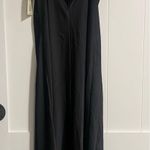 A New Day  Satin Dress Black V-Neck Photo 3