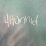 YG 4hunnid Big Logo blue tiedye Tee size small Photo 4