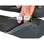 Columbia  Women Leather Top Flip Flops Black Size 6 Photo 2