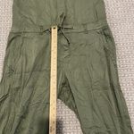 H&M  Jumpsuit Womens 10 Utility Pants Olive Green Sleeveless Tie Hidden Buttons Photo 8