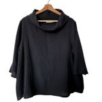 Bryn Walker  Cotton Gauze 3/4 Sleeve Etta Shirt In Black Size S Photo 1