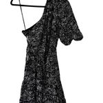 NWT JONATHAN SIMKHAI Swim One Shoulder Printed Swim Mini Dress Black White M Size M Photo 0