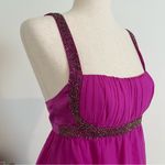 Bebe Y2K fuscia silk beaded babydoll with adjustable straps #glam #siren #Y2K Photo 1