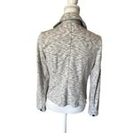 CAbi  Knit Blazer Womens Size S Grey White Melange Structured Collar Photo 2