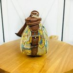 Liz Claiborne  Linen Canvas Paisley Floral Shoulder Mini Hobo Bag Photo 4