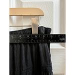 Garnet Hill  Black Silk Crinkle Midi Skirt Petite Size 8 Photo 6