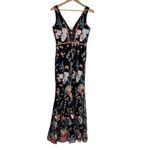 Marchesa Notte Butterfly Embroidered Gown Black Size 4 Photo 4
