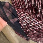 Victoria's Secret  Black Pink Sparkly Sequin Striped Slip Mini Babydoll Dress Smal Photo 3
