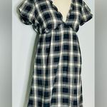 Converse One Star Black and White Plaid Grunge Skater Girl Babydoll Dress XS Photo 3