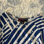 Peck & Peck  Blue and White Striped Top Photo 2
