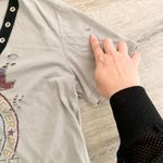 Urban Outfitters Grey Crisscross Front Detail Logo T-shirt M Photo 2