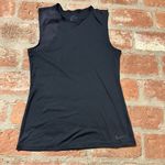 Nike EX  black DRI-FIT silky ASYMETRICAL MESH tank top sleeveless SHIRT Womens M Photo 0