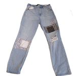 Hollister Size 3R Patchwork Jean Pants Distressed Waist 26 Length 27 Paisley Photo 1