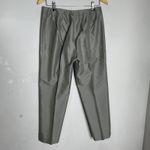 Max Mara 'S  Women's Size 12 Flat Front Trouser Pants Gray Silk Cotton Blend Flaw Photo 1