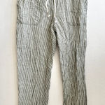 Anthropologie Seashore Striped Linen Pants Green Coastal Minimalist XS Photo 0